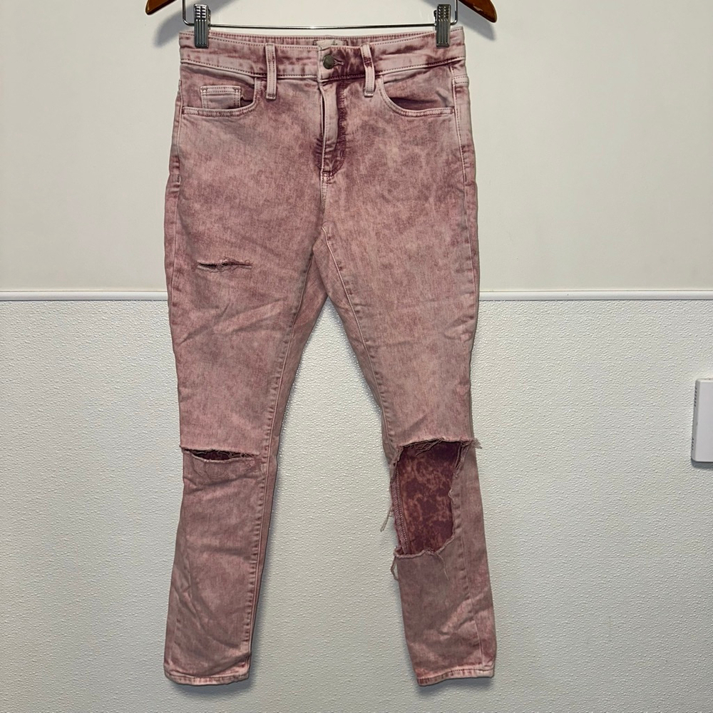 Universal Thread Women’s Pink Acid Wash High Rise Skinny Jeans Size 25 R Size 0